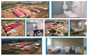 Screenshots of hospitals started and 'completed' by the Akufo-Addo government