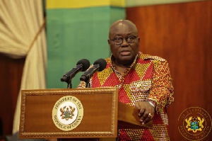 President Nana Addo Dankwa Akufo-Addo addressing the press