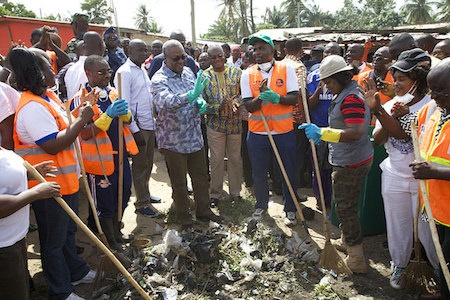 File photo: President John Mahama on National Sanitation Day