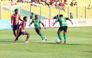 Kotoko players in control of the ball during Sunday’s match