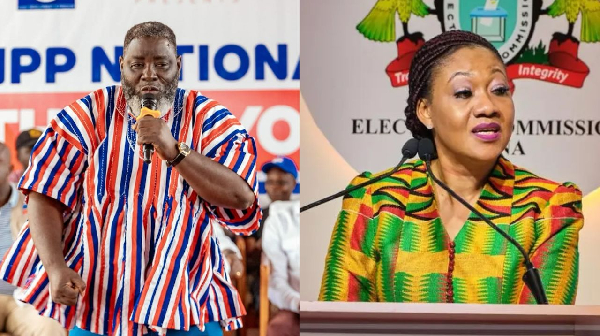 Osman Masawudu (L) questions the competence of Jean Mensa (R)