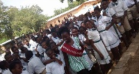 Miss Navrongo, Doreen Abagali yesterday at the Abatey JHS