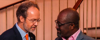 British High Commissioner to Ghana, Christian Rogg (L) with Kurt Okraku (R)