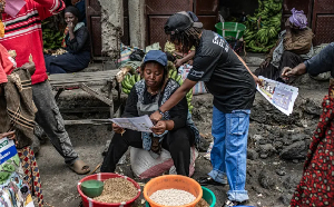 Workers with UNICEF's 'U-Report' group raise Ebola awareness at a market in Goma, DRC, June 24, 2026 Workers with UNICEF's 'U-Report' group raise Ebola awareness at a market in Goma, DRC, June 24, 2026