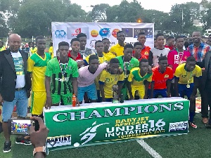 Great Somax, winners of Baby Jet under 16 tournament promotion
