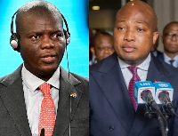 Lamola (L) has refuted claims by Ablakwa (R) that 15 Ghanaians are critically injured