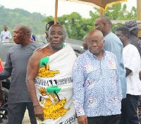 Okyenhene Osagyefuo Amoatia Ofori Panin and President Akufo-Addo