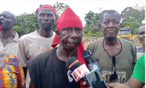 Some of the farmers protesting