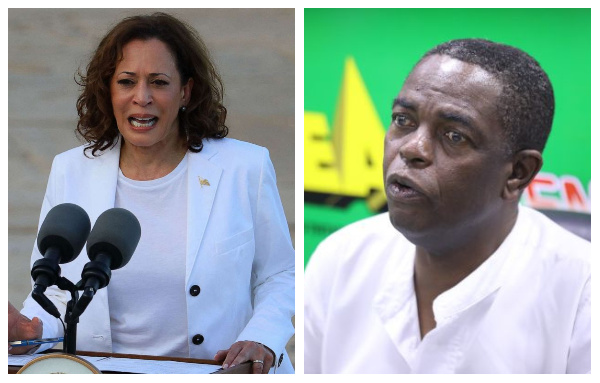 Kamala Harris, Vice president US and Kwesi Pratt Jnr.