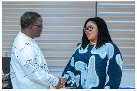 Dr Agnes Naa Momo Lartey with Rev Prof John Azumah