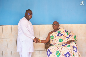 Dr. Mike Amofa Dankwah with Nana Kojo Amuakwa V