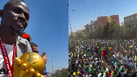 Senegal have started their trophy parade in Dakar