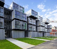 Typical fabricated container apartments