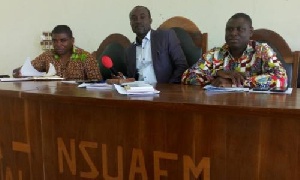 Gilbert Ken Asmah with some members of the Assembly
