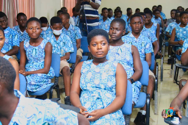 Some students at the second edition of the Adolescents Radio Outreach Clinic and Community Forum