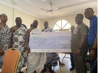 A cheque of GHC 80,000 was donated to support the 2023 Asogli Te Za