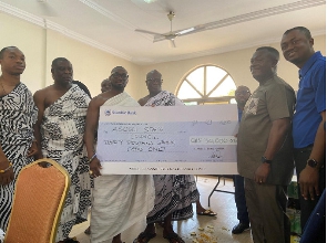 A cheque of GHC 80,000 was donated to support the 2023 Asogli Te Za