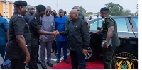President Akufo-Addo received by IGP at the function