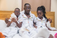 Okyeame Kwame and his kids