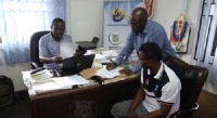 During the signing of the deal at Medeam's offices