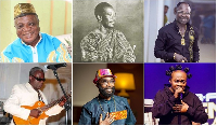 A picture collage of some legendary Ghanaian musicians