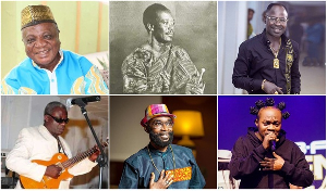 A picture collage of some legendary Ghanaian musicians A picture collage of some legendary Ghanaian musicians