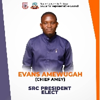 Evans Amewugah won with 76% of the total votes cast