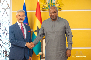 President John Dramani Mahama and India’s External Affairs Minister, Dr S. Jaishankar