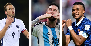 Messi, Mbappé and Kane Messi, Mbappé and Kane