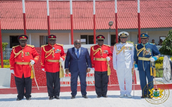 President Akufo-Addo was at the passing out parade of the Ghana Military Academy