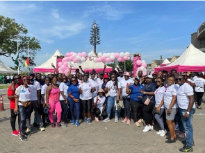 Participants of the walk captured in a photo