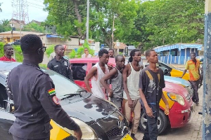 The 5 suspects in police custody at Effiakuma