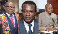 L-R: Professor Mike Oquaye, Kissi Agyebeng and Mahama Ayariga
