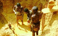 People at work in a mining site