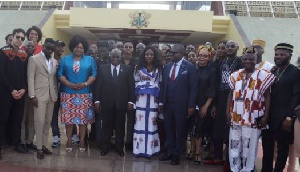 AFRIMA visiting delegation in a pose with President Nana Akufo-Addo