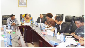 Dr Annor, CEO OF NHIA, interacting with the Tanzania delegation