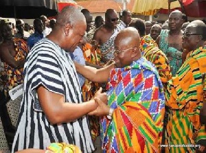 President Nana Addo Dankwa Akufo-Addo with Former President John Mahama