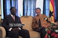 Former presidents, John Agyekum Kufuor and Jerry John John Rawlings during the meeting in 2000