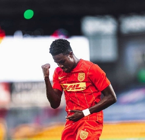 Ernest Nuamah now has 10 goals in the Danish Superliga