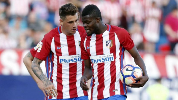 Thomas Partey was part of the four-man midfield that featured in the team's 3-0 win over Alaves