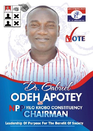 Dr. Gabriel Odeh Apotey is now NPP's Constituency Chairman at Yilo Krobo