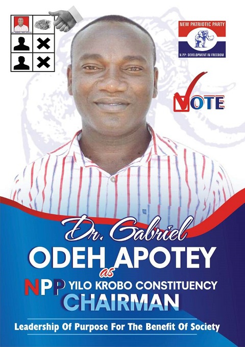 Dr. Gabriel Odeh Apotey is now NPP's Constituency Chairman at Yilo Krobo