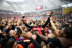 Watch as Jeremie Frimpong and teammates celebrate Bundesliga win with Buk Bak's 'Kolom' track