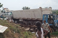 The accident involved  KIA Rhino and a Tipper Truck