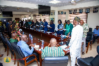 The Governing Board of the Ghana Scholarships Authority members being sworn in