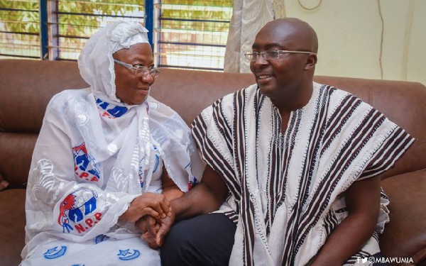 Vice President Dr. Mahamudu Bawumia with Mother