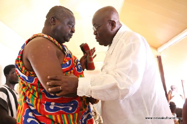 Nana Addo Dankwa Akufo-Addo with Adontehene Otubuor Gyan Kwasi II