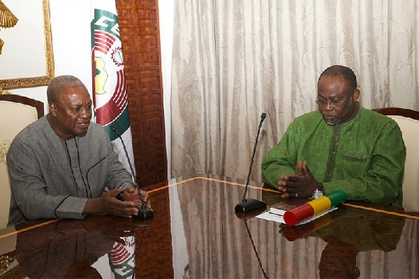 Ekwow Spio-Garbrah(right) with former President John Mahama