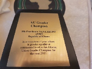 President Akufo-Addo was given this award at the opening ceremony