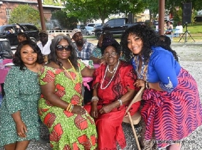 The official “Mamanor” of the Ewe Association, Mrs. Patience Adigbli , with the new Queenmothers